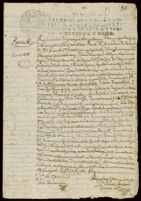 Contract for sale of land, Azcapotzalco, 1737