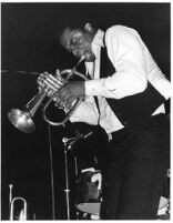 American trumpeter Freddie Hubbard performing [descriptive]
