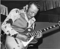 Pee Wee Crayton playing electric guitar, 1977 [descriptive]