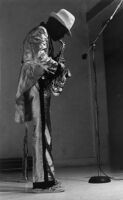 Julius Hemphill playing saxophone, 1977 [descriptive]