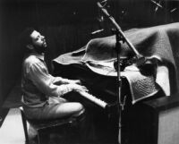 Robert Crowley playing piano at United Western Recorders, Los Angeles, 1981 [descriptive]