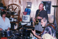 Richard Tabnik with John McCutcheon and Sonny Dallas in Shirley, New York, 2004 [descriptive]