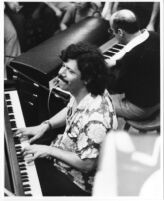 Chick Corea and Victor Feldman at the Blue Mitchell Memorial at Local 47 on Vine Street in Hollywood [descriptive]