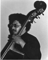 Rufus Reid playing double bass in Los Angeles, 1979 [descriptive]