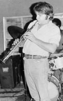 Vinny Golia playing clarinet, 1977 [descriptive]