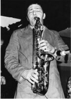 Art Pepper playing saxophone in Los Angeles, 1976 [descriptive]