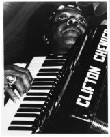 Clifton Chenier performing at Verbum Dei High School, Los Angeles [descriptive]