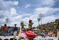 Chines de Oaxaca, puppets and women dancing [blurred], 1982