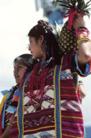 Tuxtepec, women dancers holding pineapples, 1985