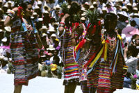 Tuxtepec, women dancers holding pineapples, 1985