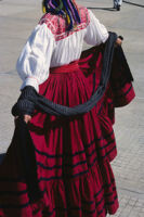 Ejutla de Crespo, back view of girl dancer, 1982