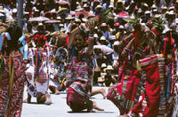 Tuxtepec, women holding pineapples, 1985