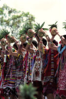 Tuxtepec, women dancers holding pineapples, 1985