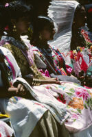 Guelaguetza[?], women dancers group 2, close-up, 1982 or 1985, [view 2]