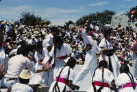 Betaza, performers throwing gifts to spectators, 1982 or 1985