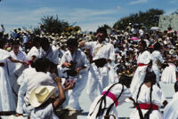 Betaza, performers throwing gifts to spectators, 1982 or 1985