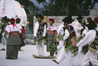 Santa Catarina Estetla, dancers holding leaves, 1985