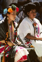 Guelaguetza[?], women dancers group 1, close-up, 1982 or 1985, [view 4]