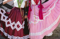 Chines de Oaxaca, skirts close-up, 1982