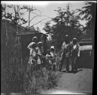 West and Schmitz families posing at Warner Hot Spring, Warner Springs, about 1915