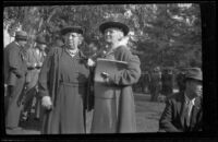 Two women at the Iowa Picnic in Lincoln Park, Los Angeles, 1939