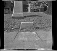 Tomb and memorial of Paul Revere in the Granary Burying Grounds, Boston, 1947