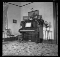 Piano in the West's house at 240 South Griffin Avenue, Los Angeles, 1897