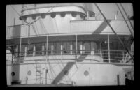 Ship's observation lounge, viewed from the bow, Alaska en route, 1946