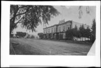 Crescenta Block commercial building owned by J. F. Lemberger, Los Angeles, circa 1885