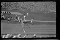 Runners in a hurdle race at the Olympic Games, Los Angeles, 1932