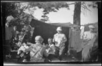 H. H. West and family's campsite at Twin Lakes, Bridgeport vicinity, 1929