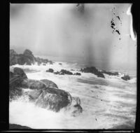 View of the rocks and ocean from the 17-Mile Drive, Monterey, about 1898