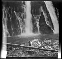 H. H. West fishing below Burney Falls, Burney, 1915