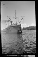 Aleutian approaching the wharf near the cannery, Ketchikan, 1946