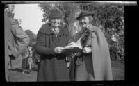 Two women at the Iowa Picnic in Lincoln Park, Los Angeles, 1939