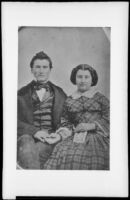 Newton and Paradine Butler, brother sister, who traveled with the Butler Train in 1853, photograph copied 1935-1942