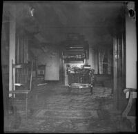 Library in the West's house at 240 South Griffin Avenue, Los Angeles, 1897