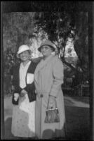 Mertie West and Jessie Buckius attend the Western Union Reunion, Glendale, 1932