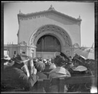 Spreckels Organ and Organ Pavilion at Balboa Park as seen from the audience, San Diego, [about 1915]