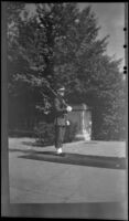 Guard holding a rifle at Tomb of the Unknown Soldier in Arlington National Cemetery, Arlington, 1947