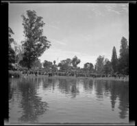 View of the Iowa Picnic in Lincoln Park, Los Angeles, 1940