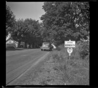 H. H. West's Buick entering Monmouth, Monmouth, 1942