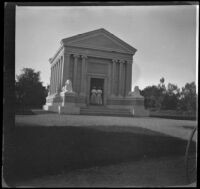 Two women visiting the Stanford Mausoleum, Palo Alto, 1898