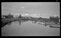 Chena River, viewed from a bridge, Fairbanks, 1946