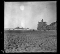 Cliff House Restaurant with the Seal Rocks at the left, San Francisco, 1900