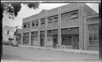 New office location of H. H. West Co. on Omar Avenue, viewed at an angle from across the street, Los Angeles, 1945