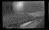 Holy Name Society parade marches along its parade route, Boston, 1947