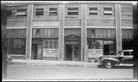 New office location of H. H. West Co. on Omar Avenue, viewed close-up, Los Angeles, 1945