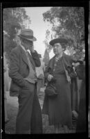 Two attendees of the Iowa Picnic in Lincoln Park, Los Angeles, 1939