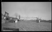 Aleutian approaching the wharf, Ketchikan, 1946